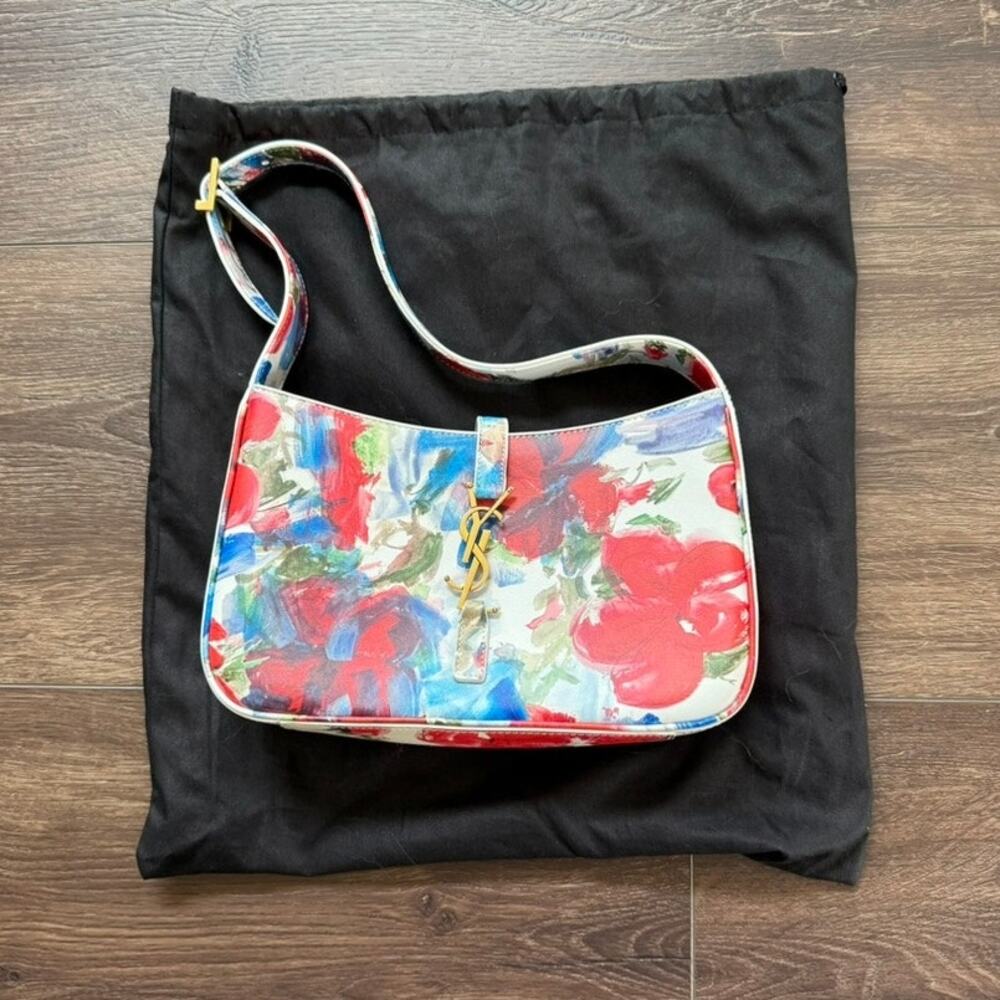 Yves Saint Laurent Floral Multicolor Shoulder Bag
